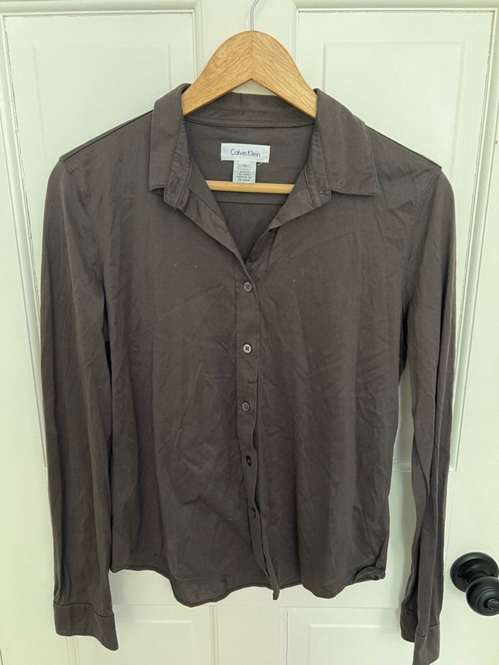 Calvin Klein Taupe Button-Up Shirt